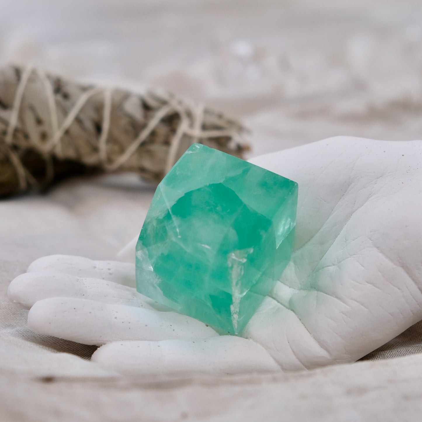 Green Fluorite Cube