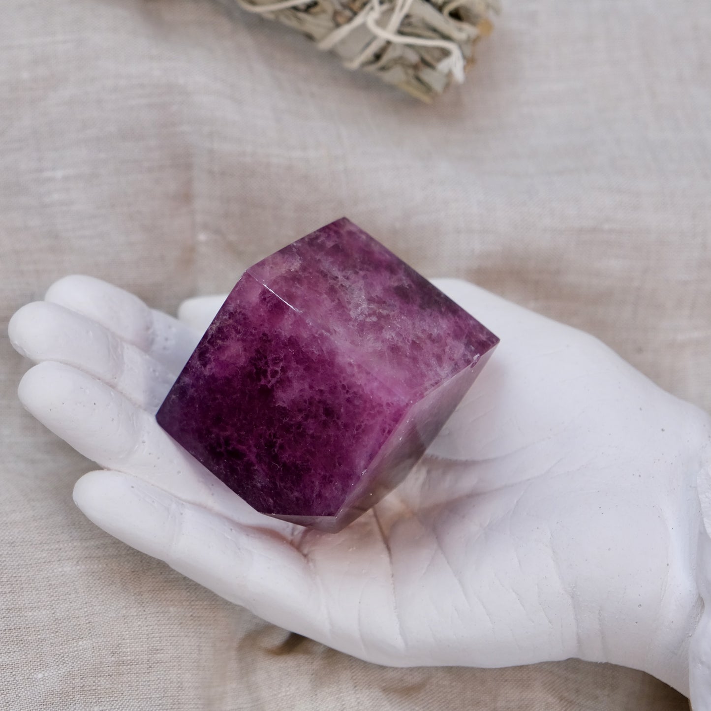 Purple Fluorite Cube