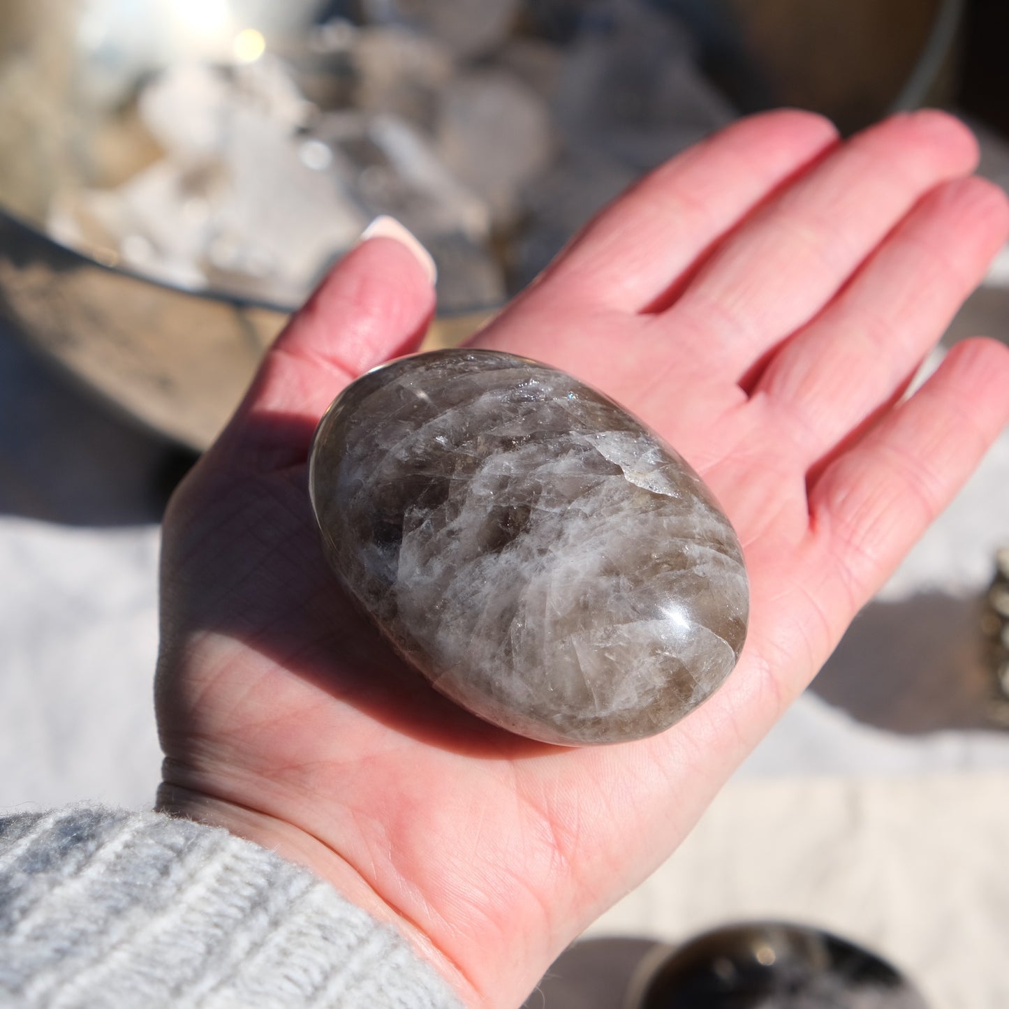 Smoky Quartz Palm Stones