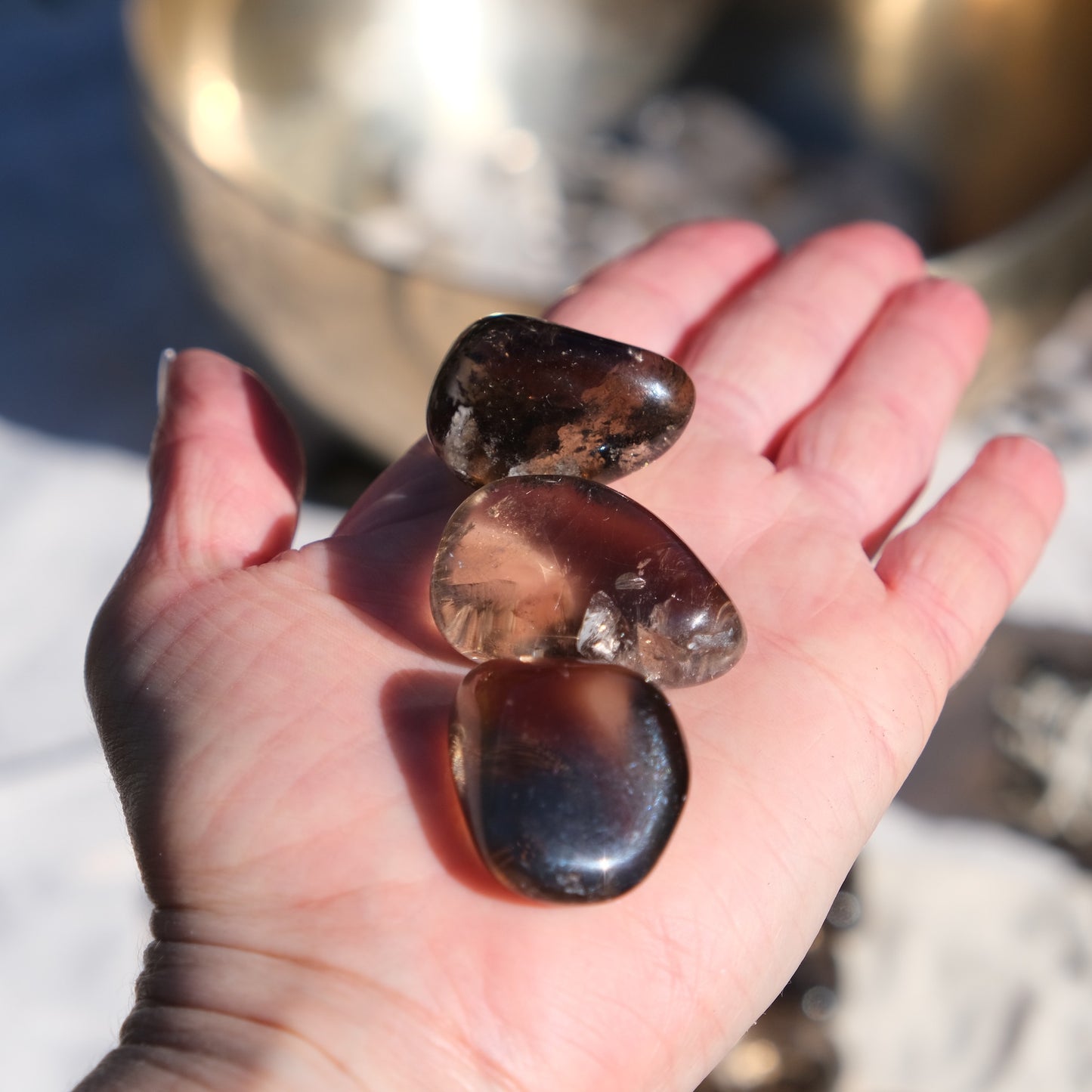 Smoky Quartz Tumbles AA Grade