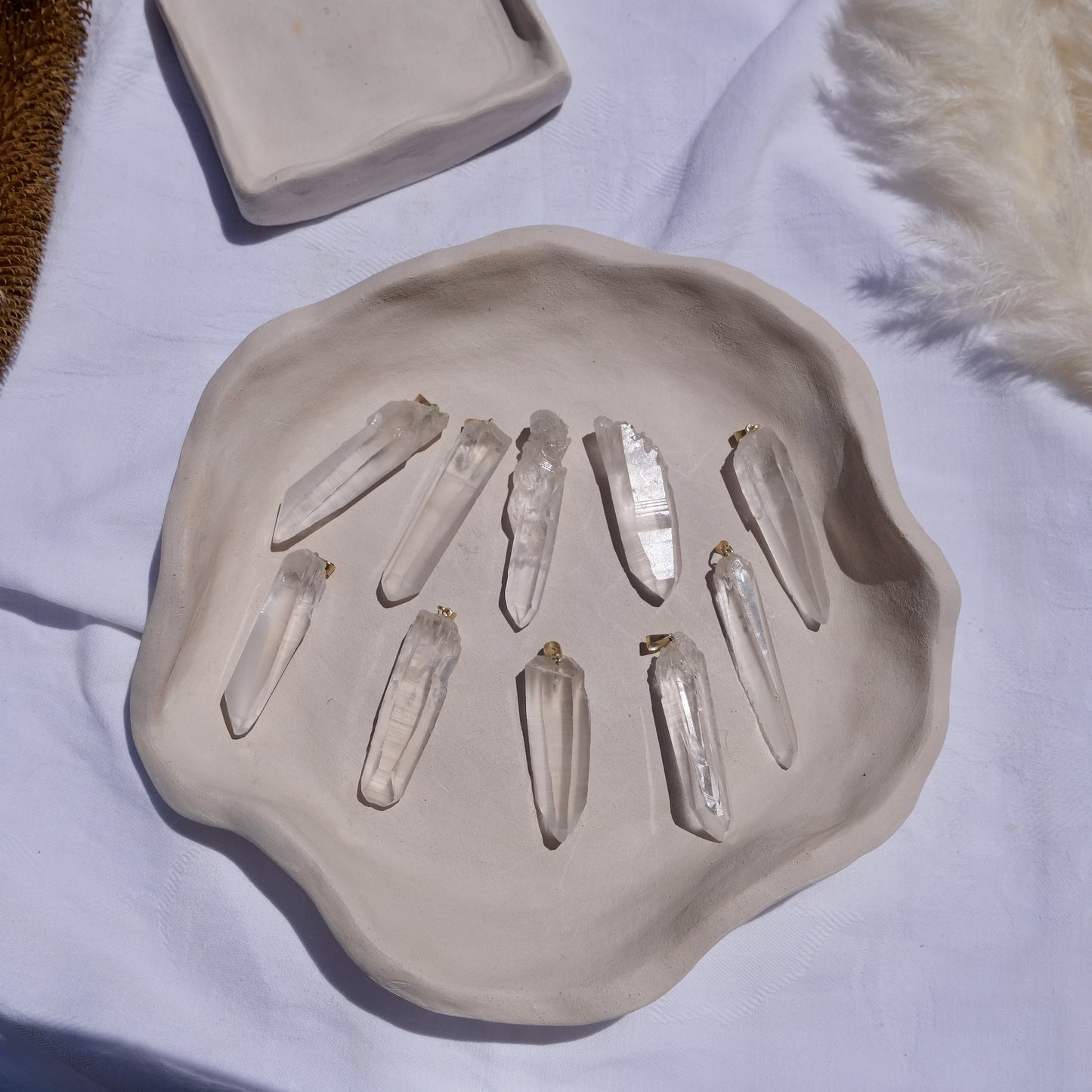 Lemurian Quartz Pendants