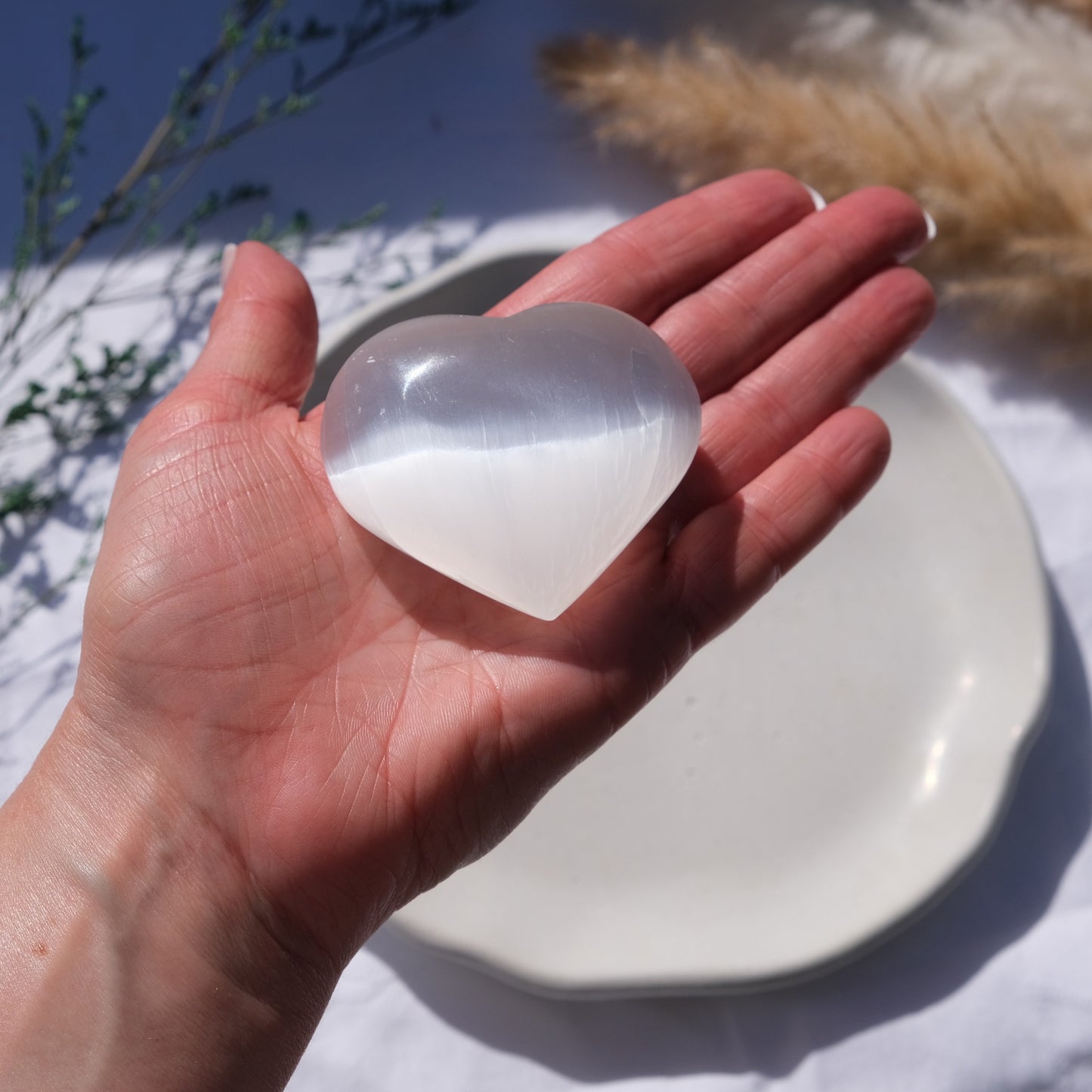 Selenite puffy heart
