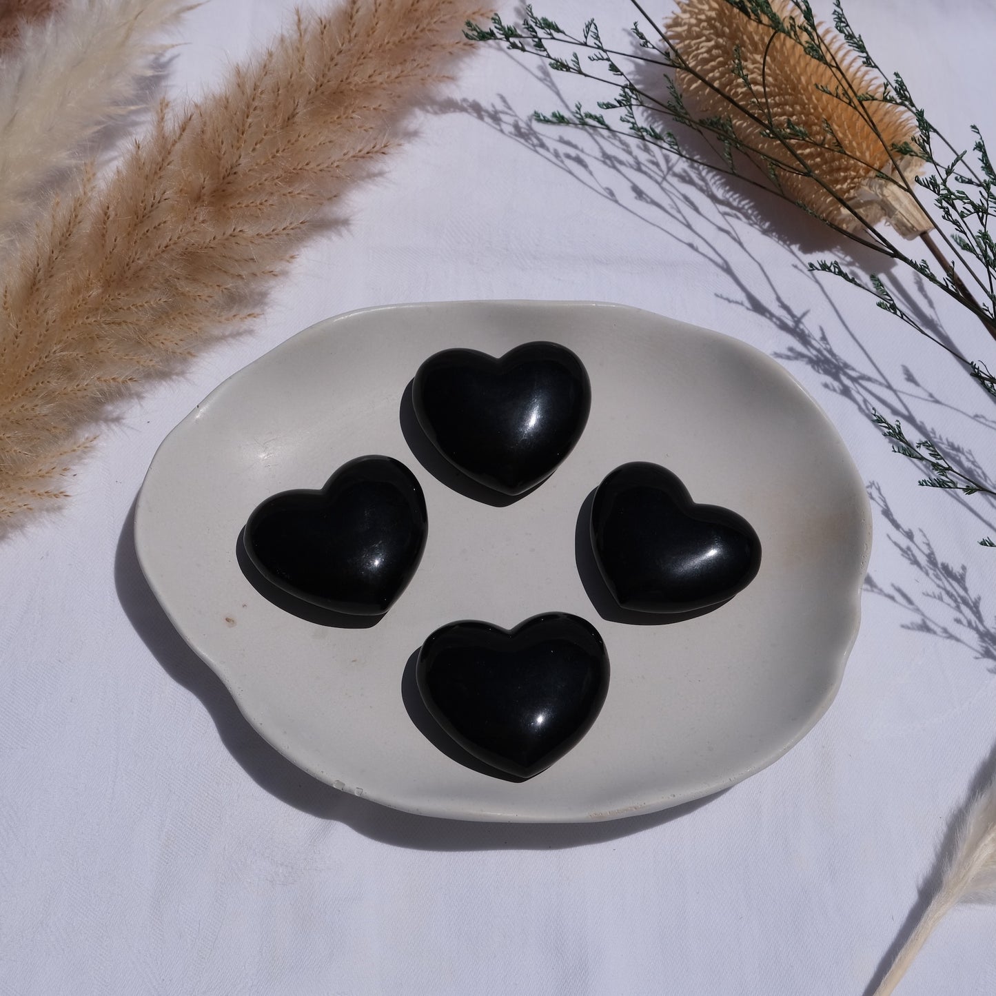 Black Obsidian Puffy Heart
