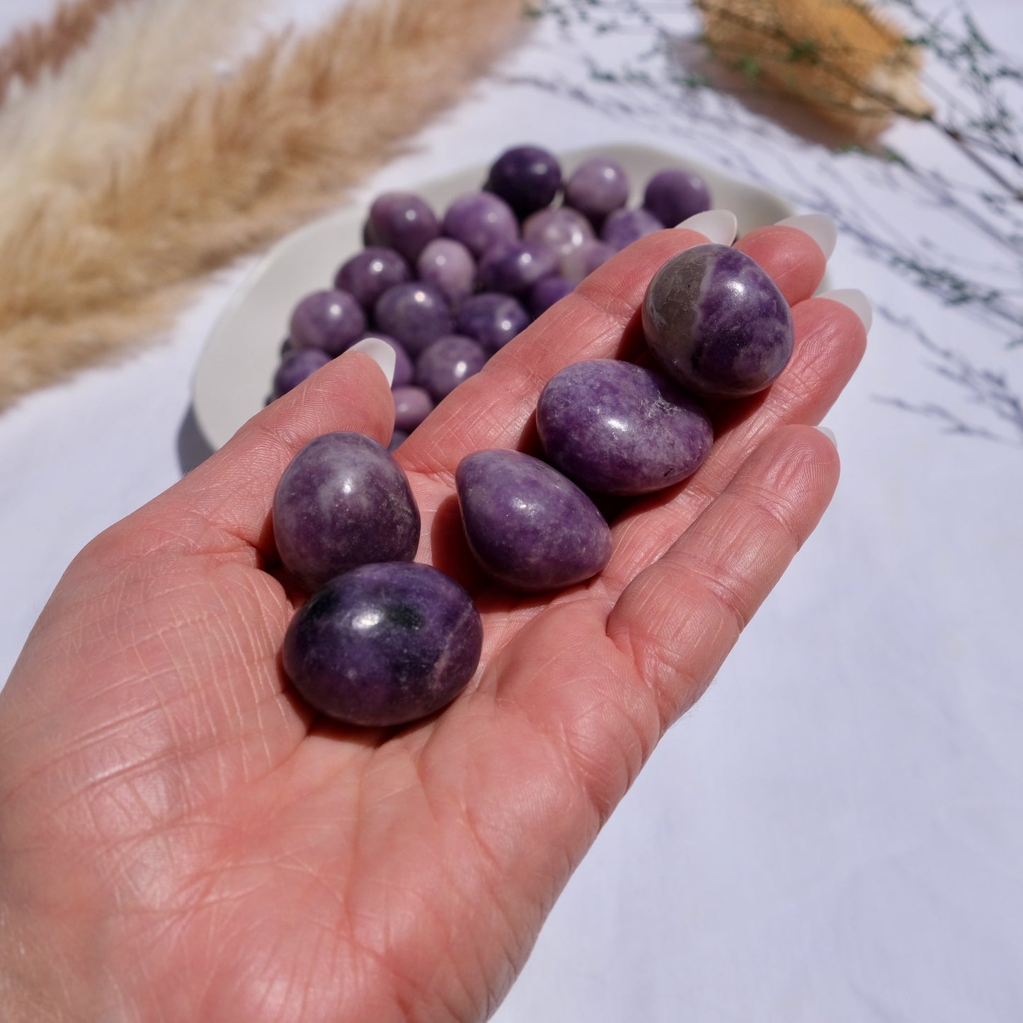 Lepidolite Tumbles