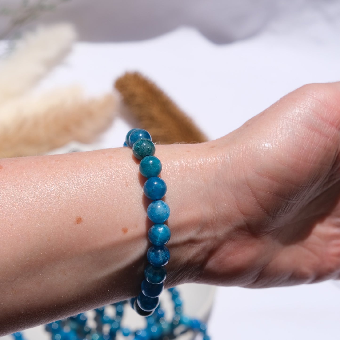 Blue Apatite Bracelet 8mm
