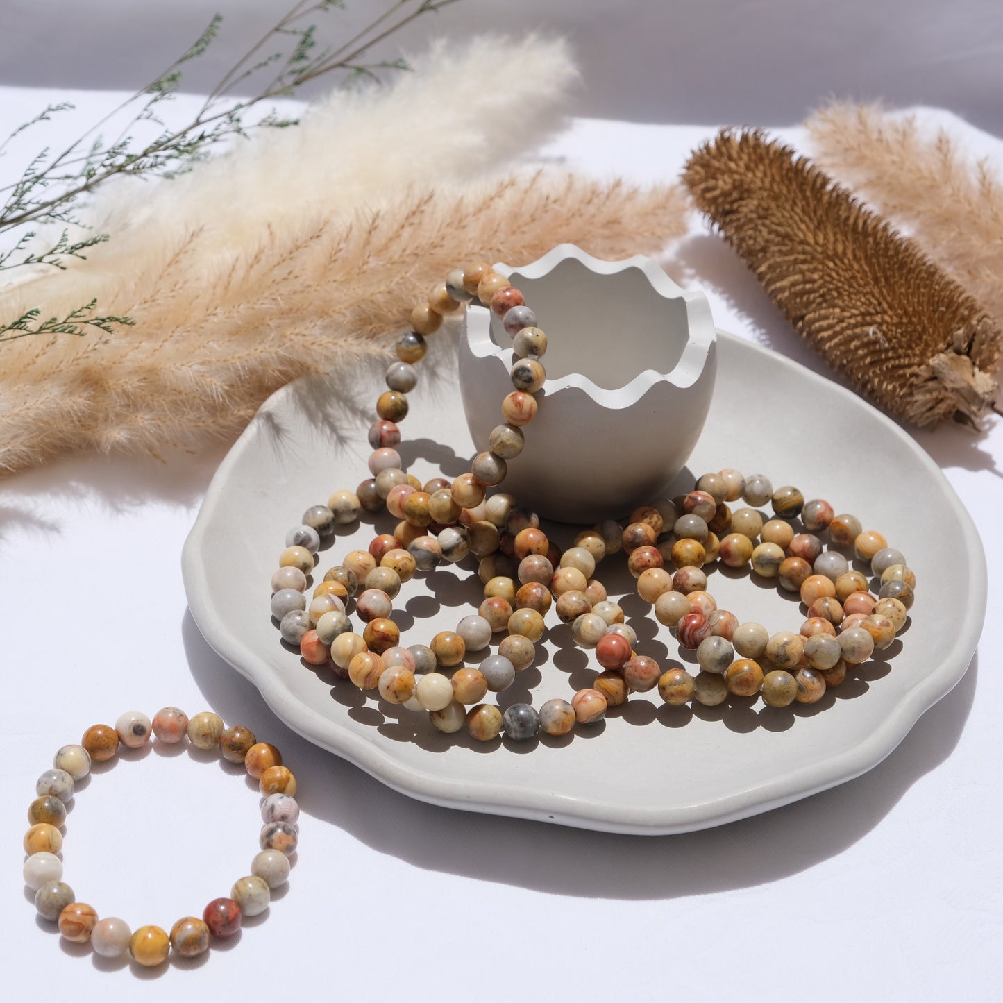 Crazy Lace Agate Bracelet 8mm