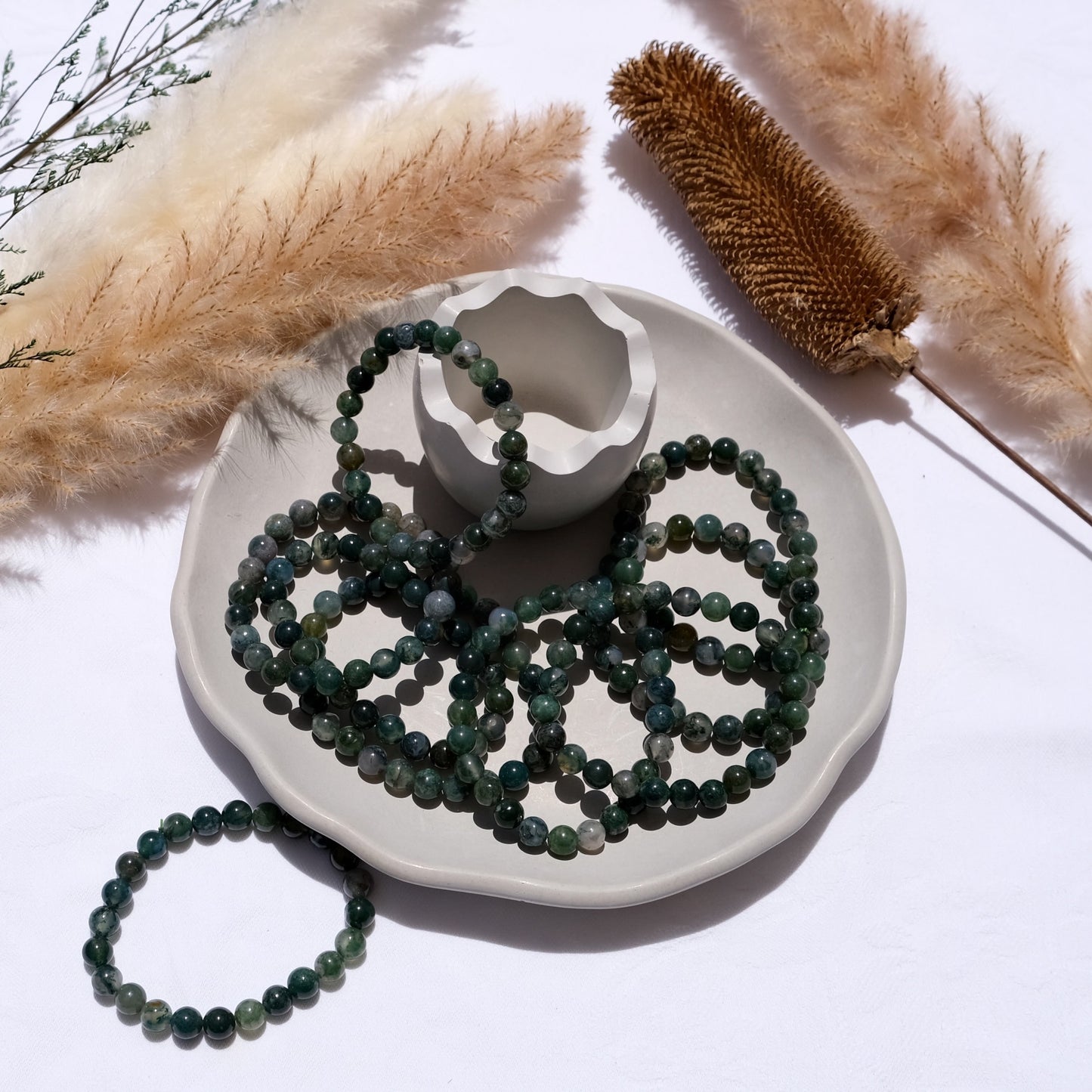 Moss Agate Bracelet 8mm