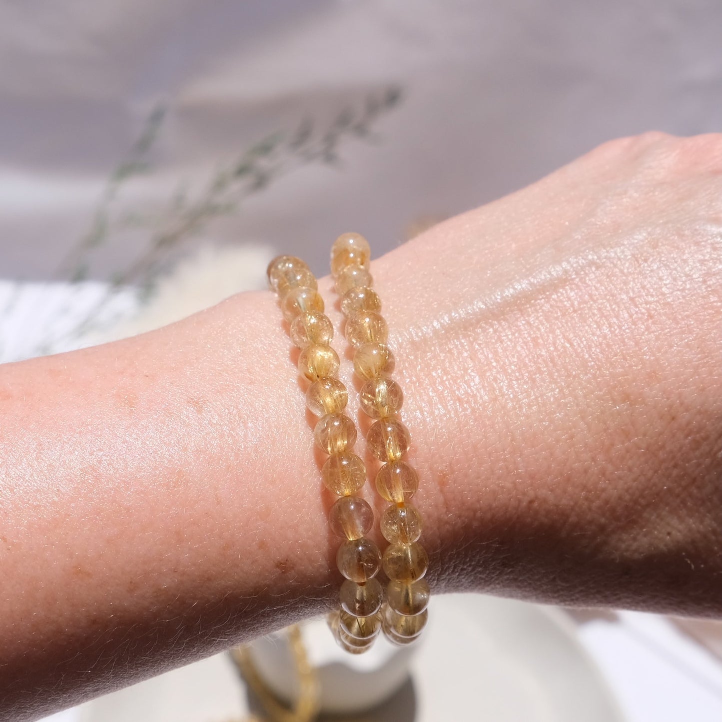 Golden Rutile Bracelet 6mm