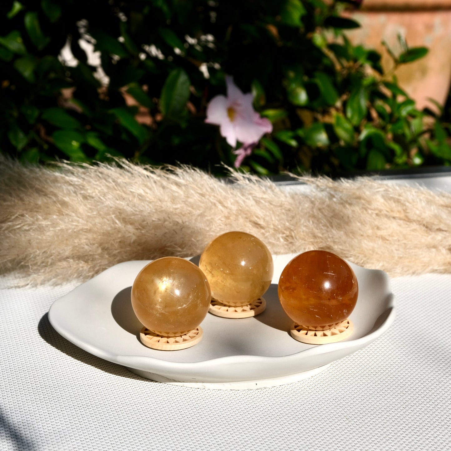 Honey Calcite Sphere