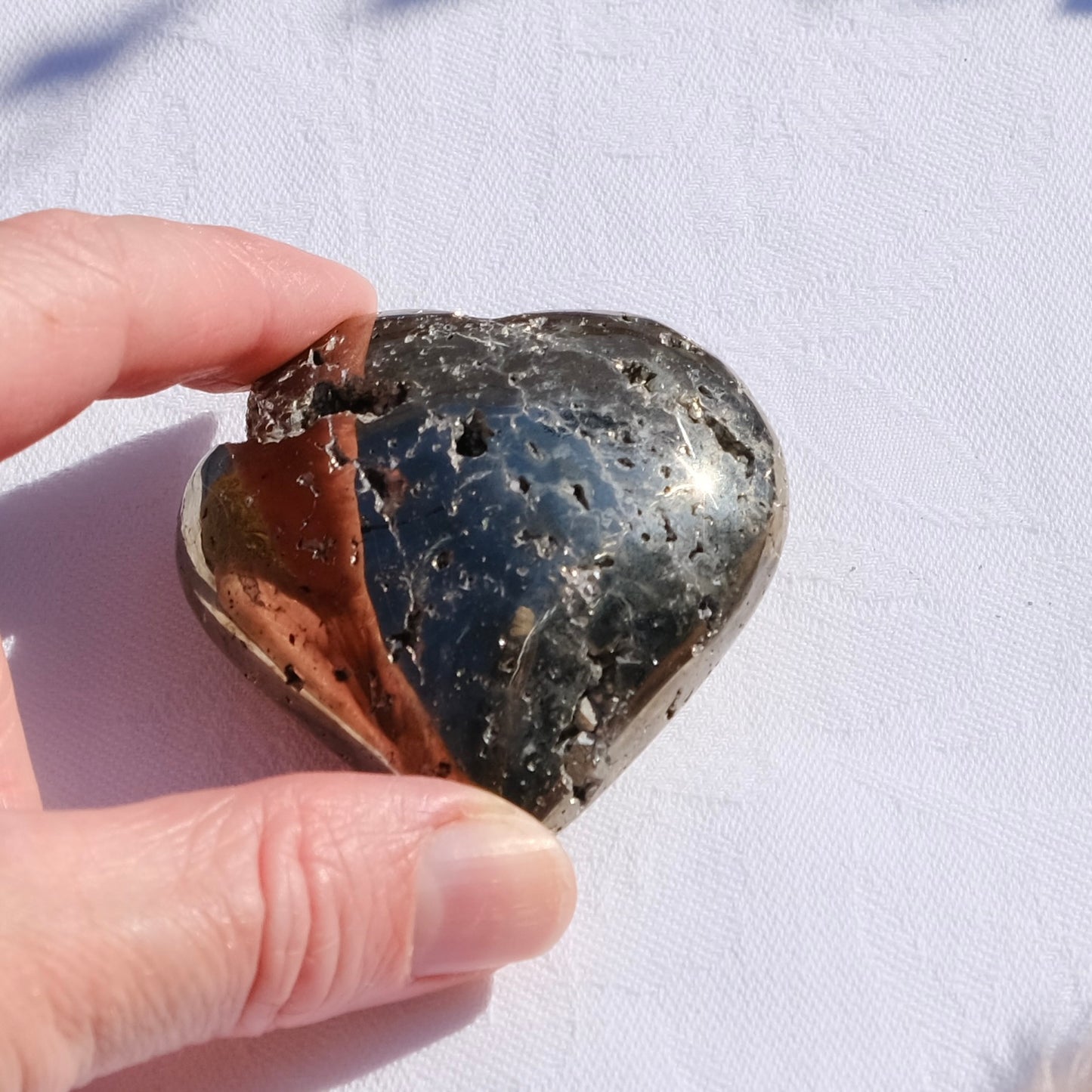 Pyrite polished Heart 5cm