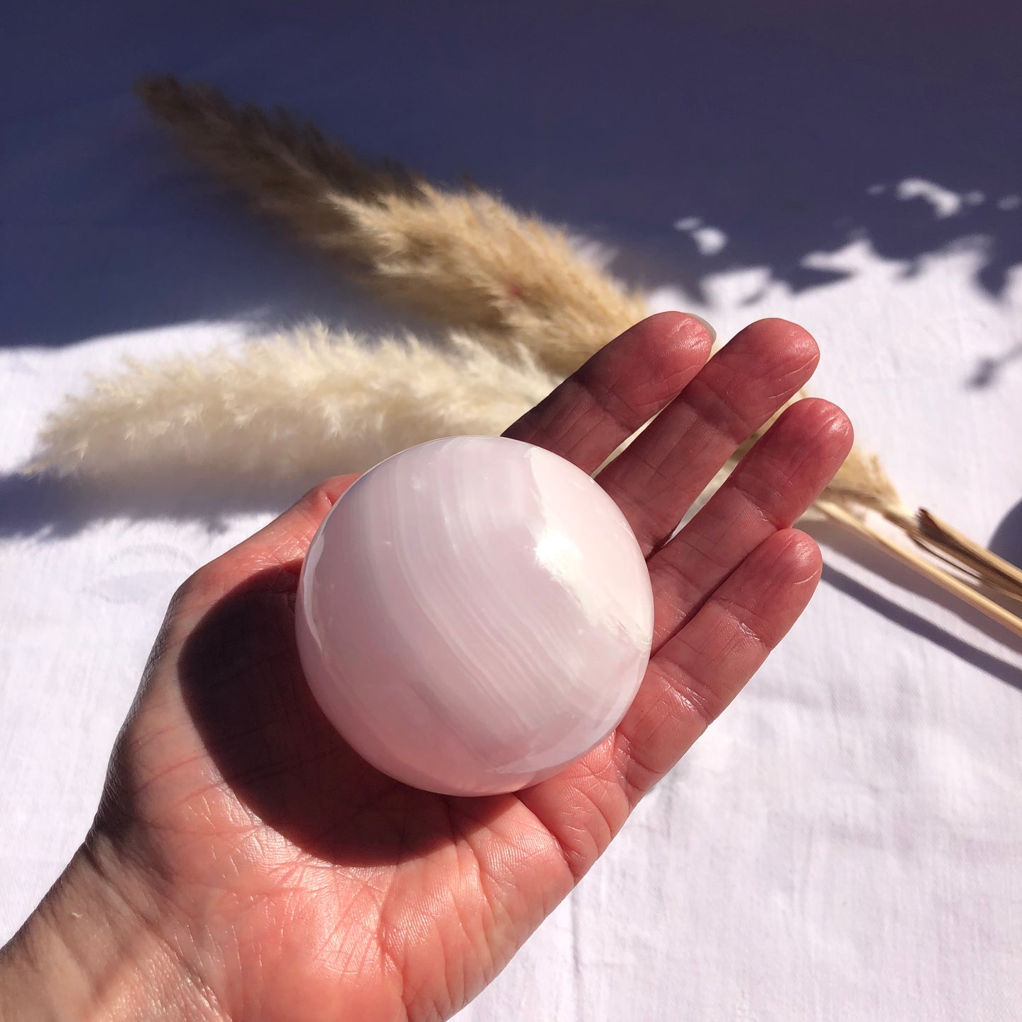 Pink Mangano Calcite Spheres
