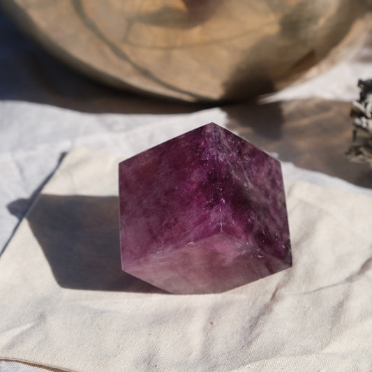 Purple Fluorite Cube