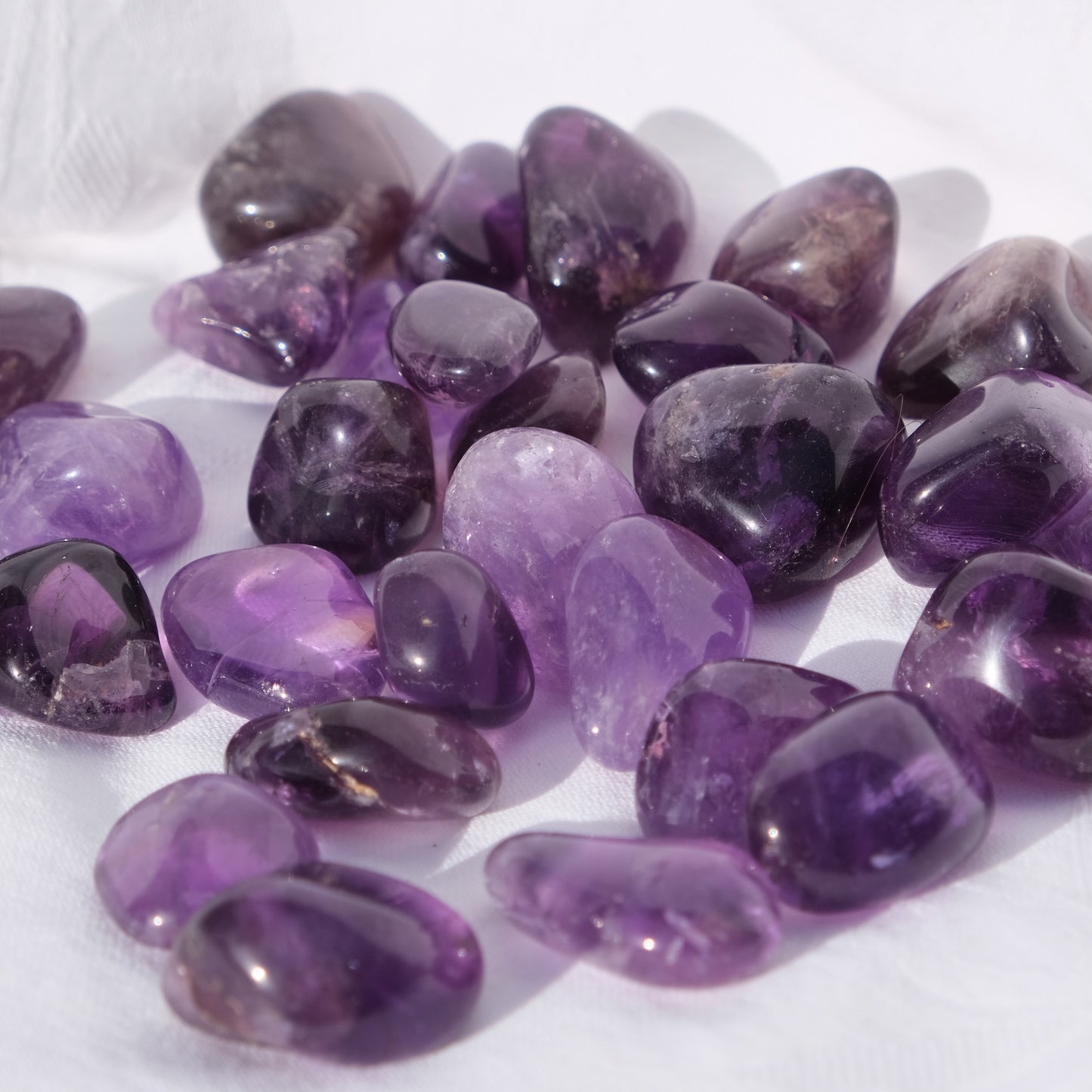 amethyst tumbled stones