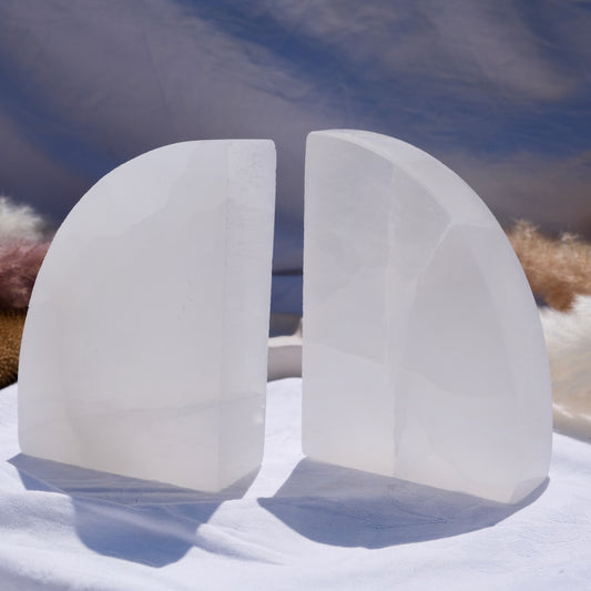 Selenite Bookends