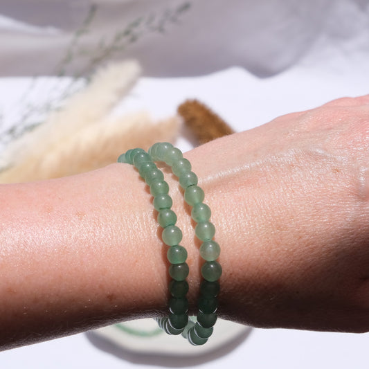 Green Aventurine 6mm beaded bracelet