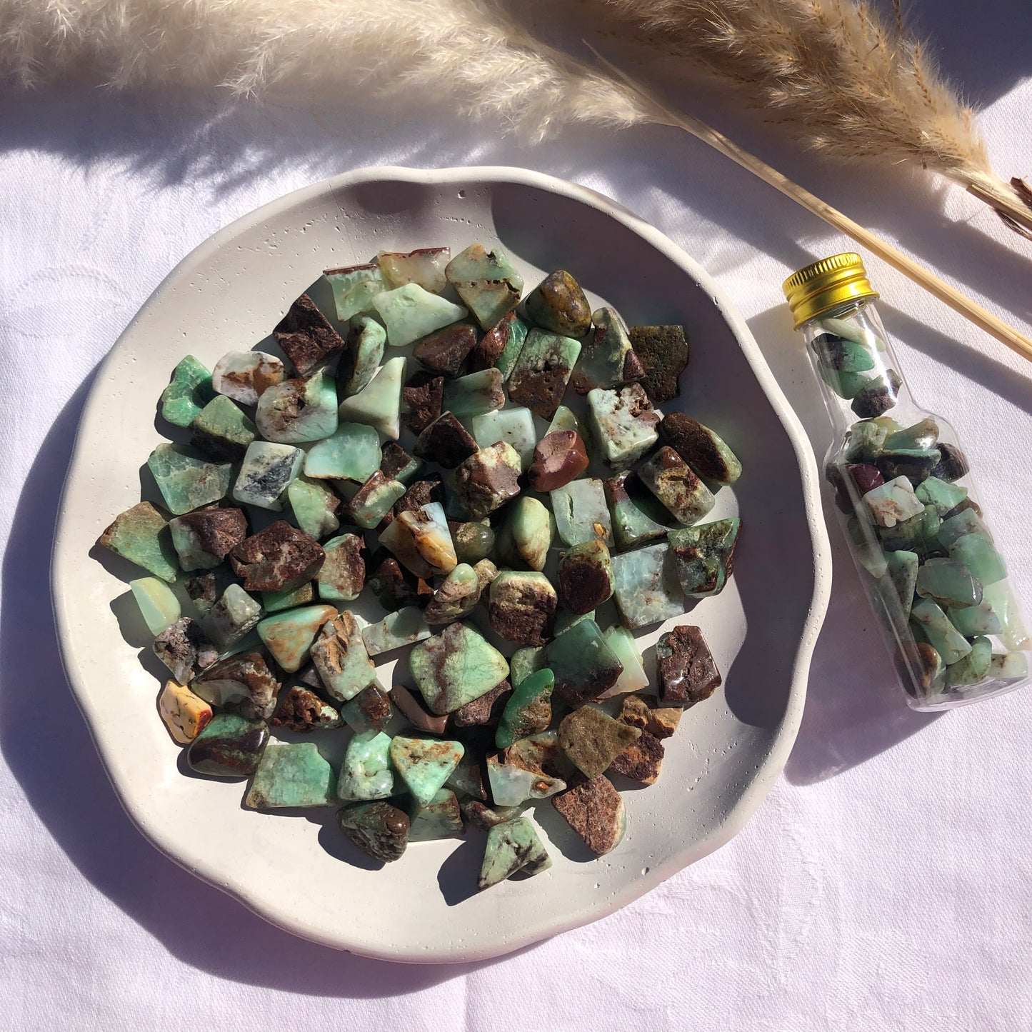 Chrysoprase Chips 125g bottle