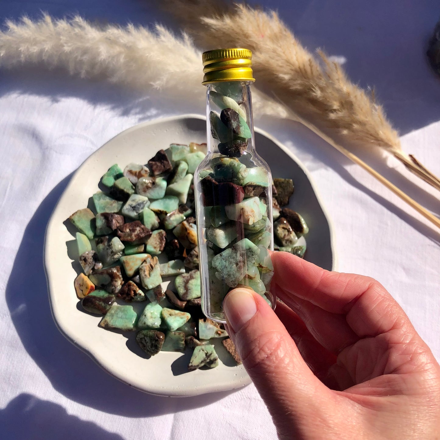 Chrysoprase Chips 125g bottle