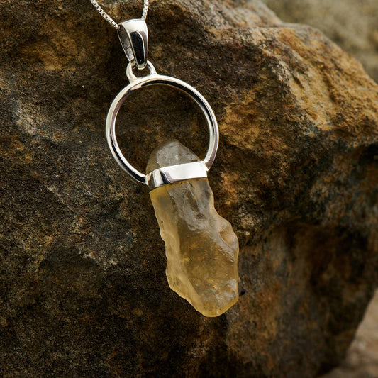 Libyan desert glass pendant